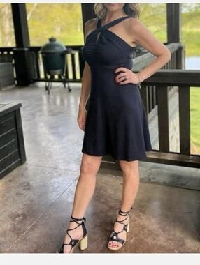 Cabi Navy Strap Tee Dress Size XL NWT